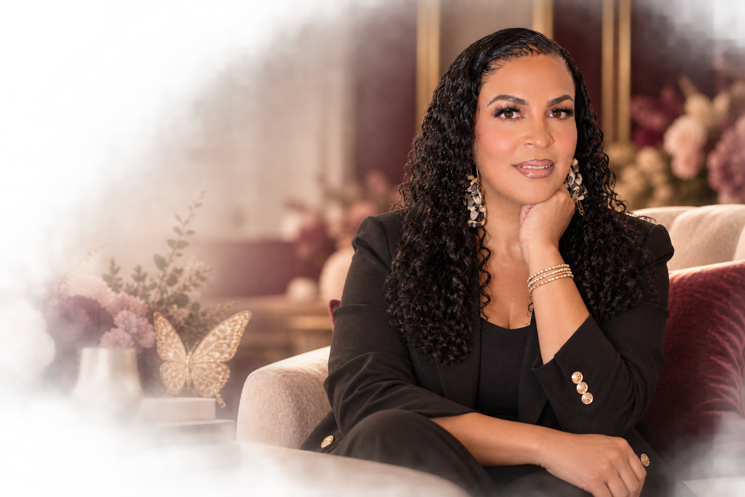 Editorial portrait of LeAna Price in a black blazer